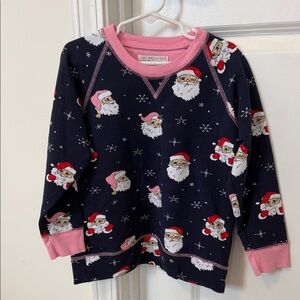 The Beaufort Bonnet Company Navy and Pink Santa top